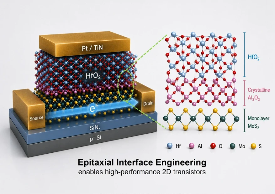 Redesigning Two-Dimensional Semiconductor Interfaces at the Atomic Scale through Epitaxial Interface Engineering